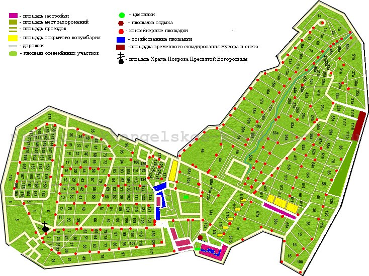 План николо архангельского кладбища в москве подробный